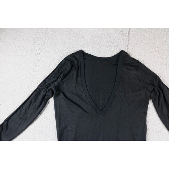 Splits59 Top Womens Small Black V Neck Long Sleeve USA - Picture 2 of 8
